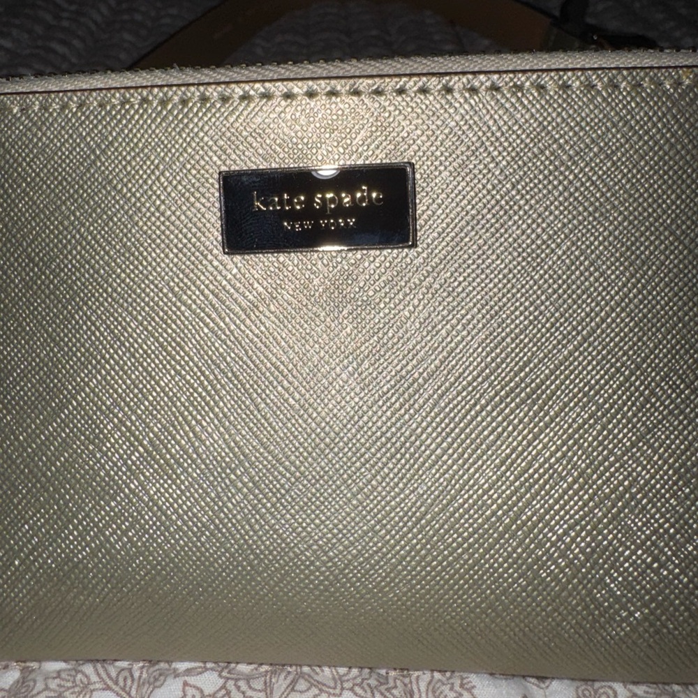 kate spade New York Metallic Gold belt